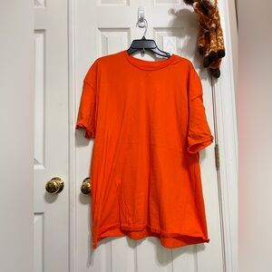 Gildan Orange Short Sleeve Tee Classic Crew Neck